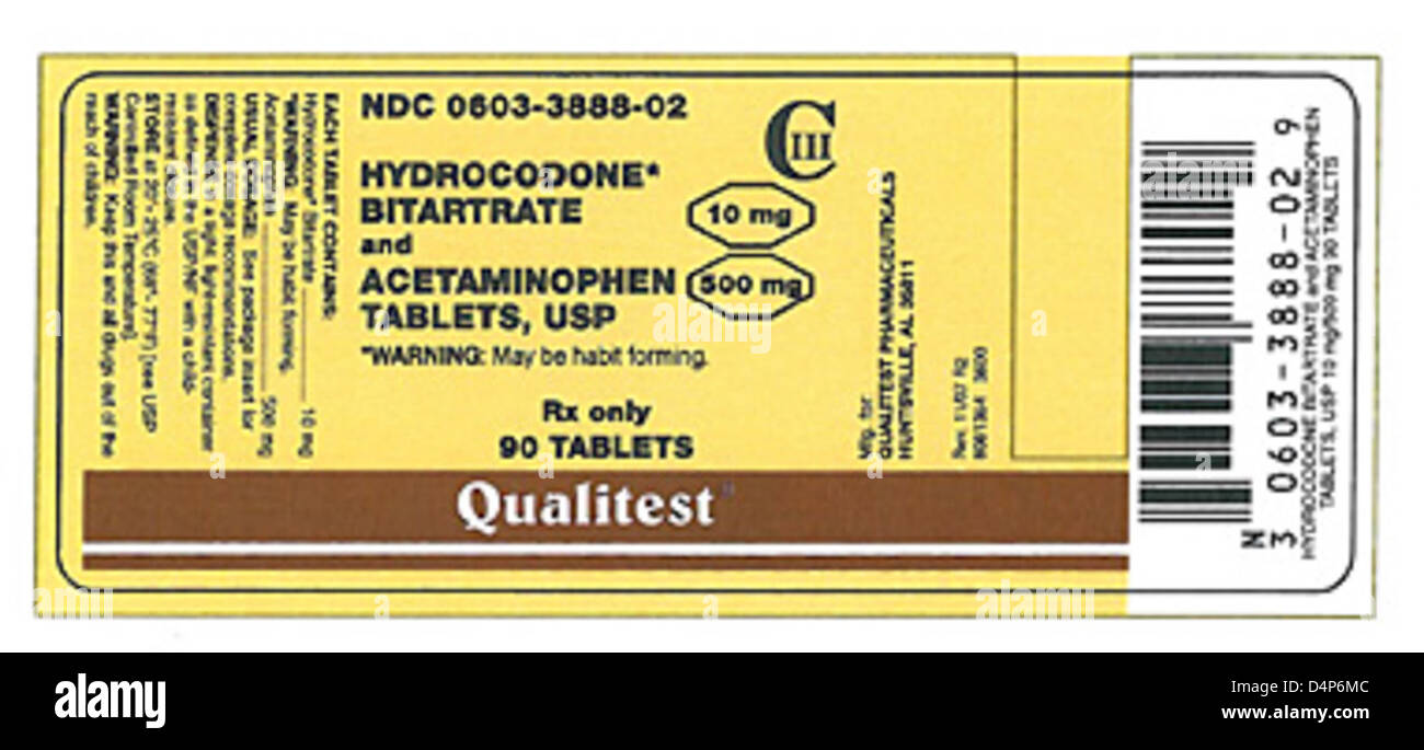 Hydrocodone acetaminophen hires stock photography and images Alamy