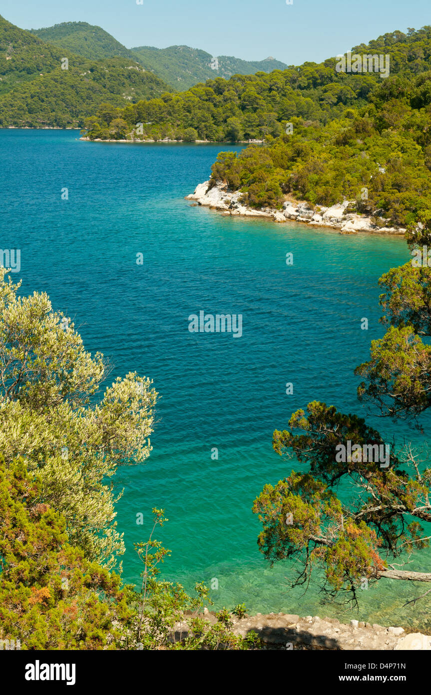 Lake Veliko, Mljet National Park, Mljet, Croatia Stock Photo