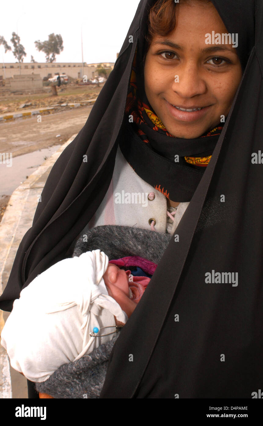 young woman with a baby Stock Photo