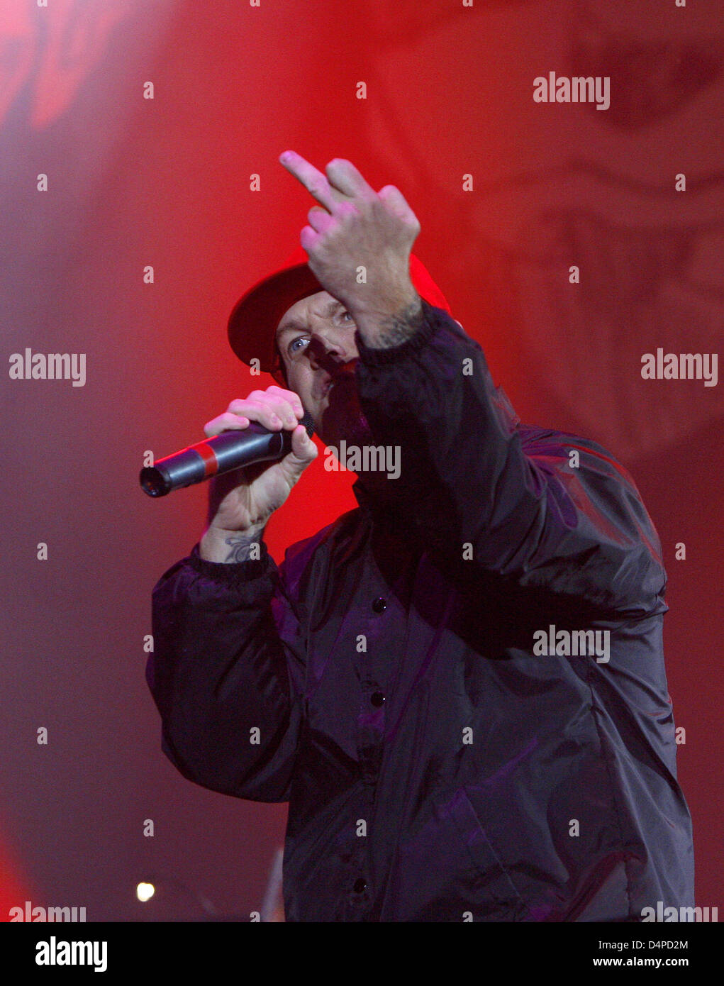 Fred Durst, lead singer of the band ?Limp Bizkit?, performs during the