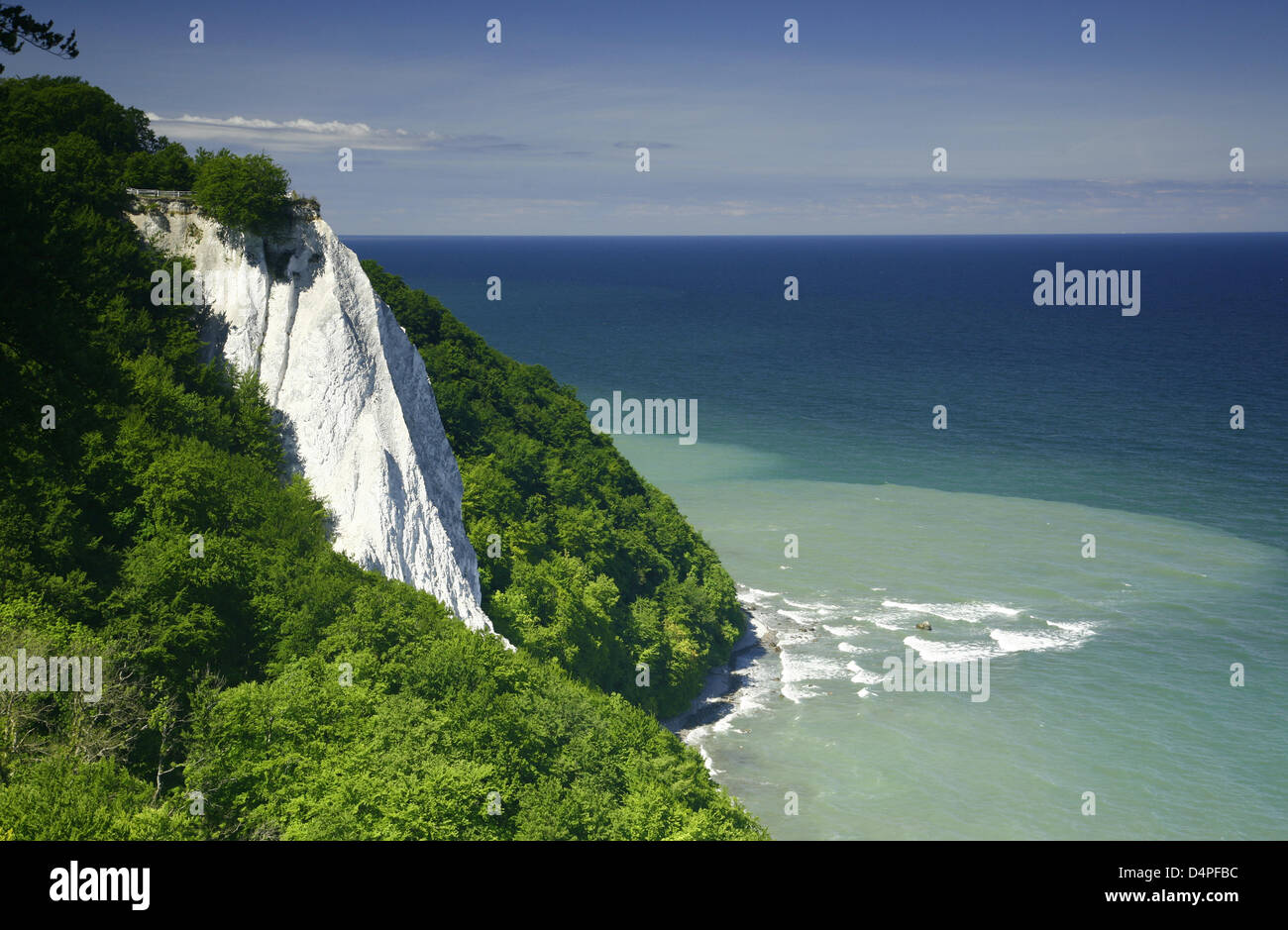 The picture shows the ?Koenigsstuhl?, the most famous chalk cliff on