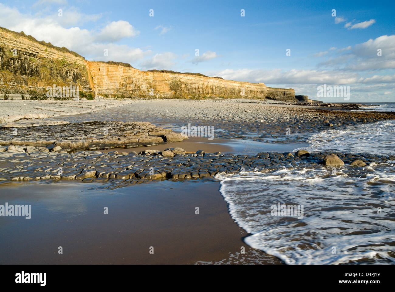 Col Huw Bay, Llantwit Major, Glamorgan Heritage Coast, Vale of Glamorgan, South Wales, United Kingdom. Stock Photo