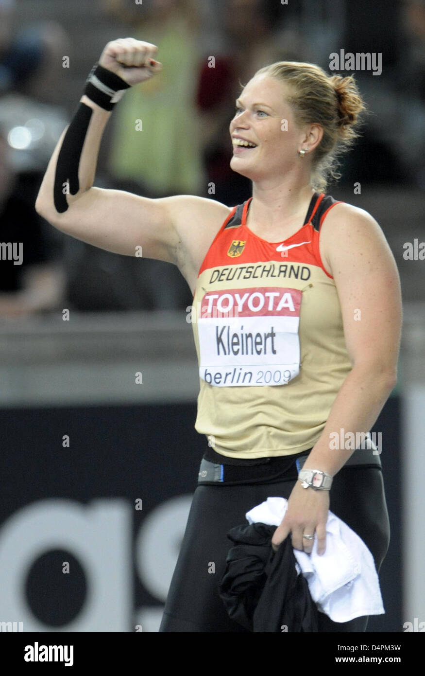 German Nadine Kleinert Celebrates During The Women s Shot Put Final At german-nadine-kleinert-celebrates-during-the-women-s-shot-put-final-at