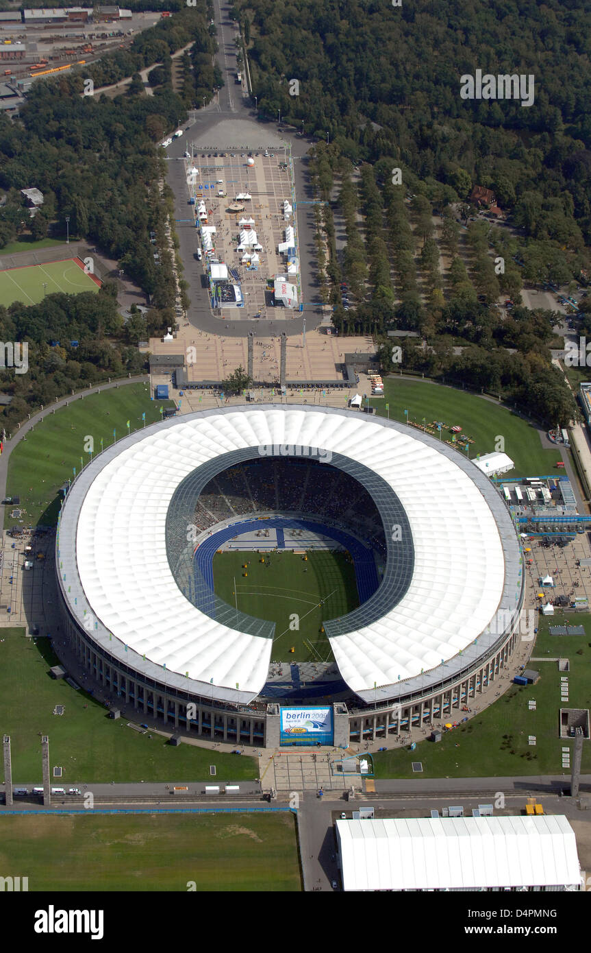 Athletics championships olympic stadium berlin hi-res stock photography