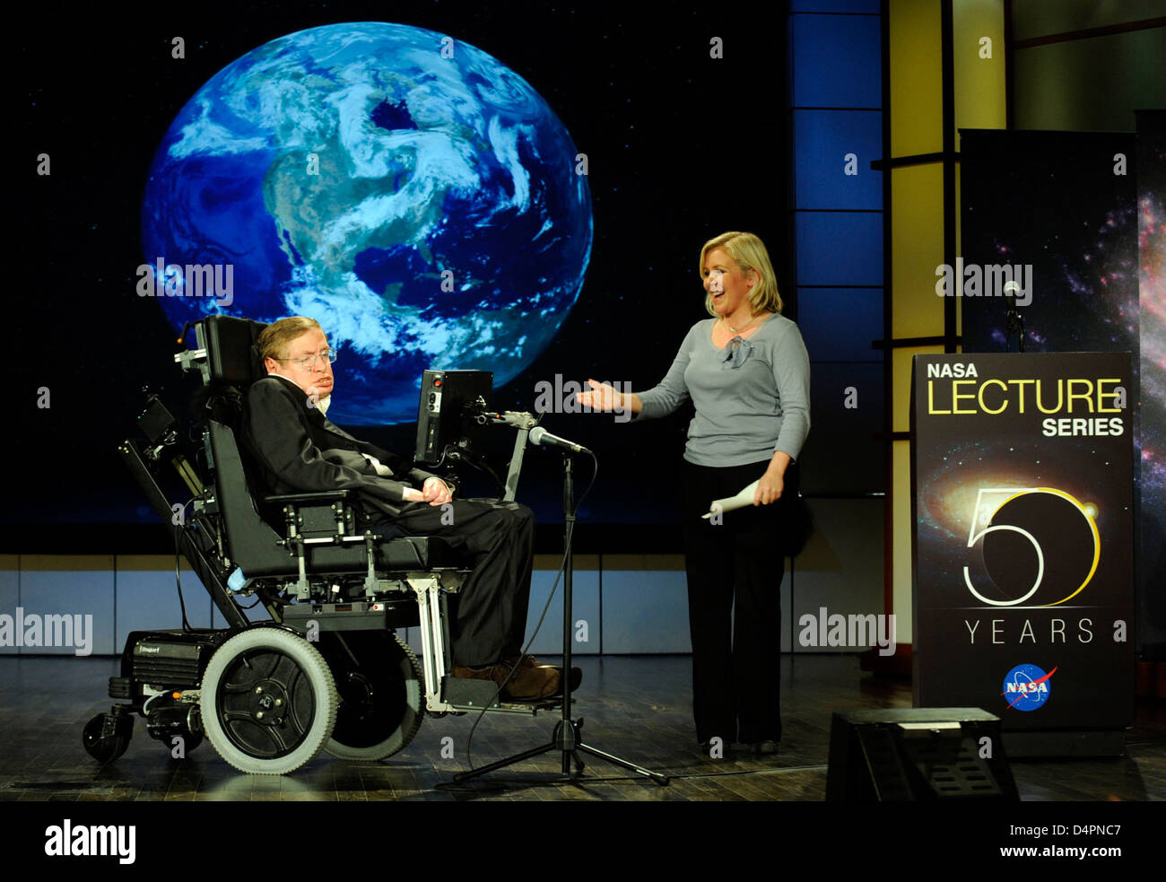 Stephen Hawking NASA 50th (200804210006HQ Stock Photo Alamy