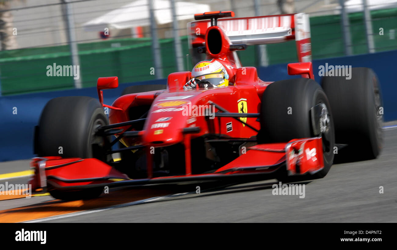 Italian Formula One Driver Luca Badoer of Scuderia Ferrari enters a ...