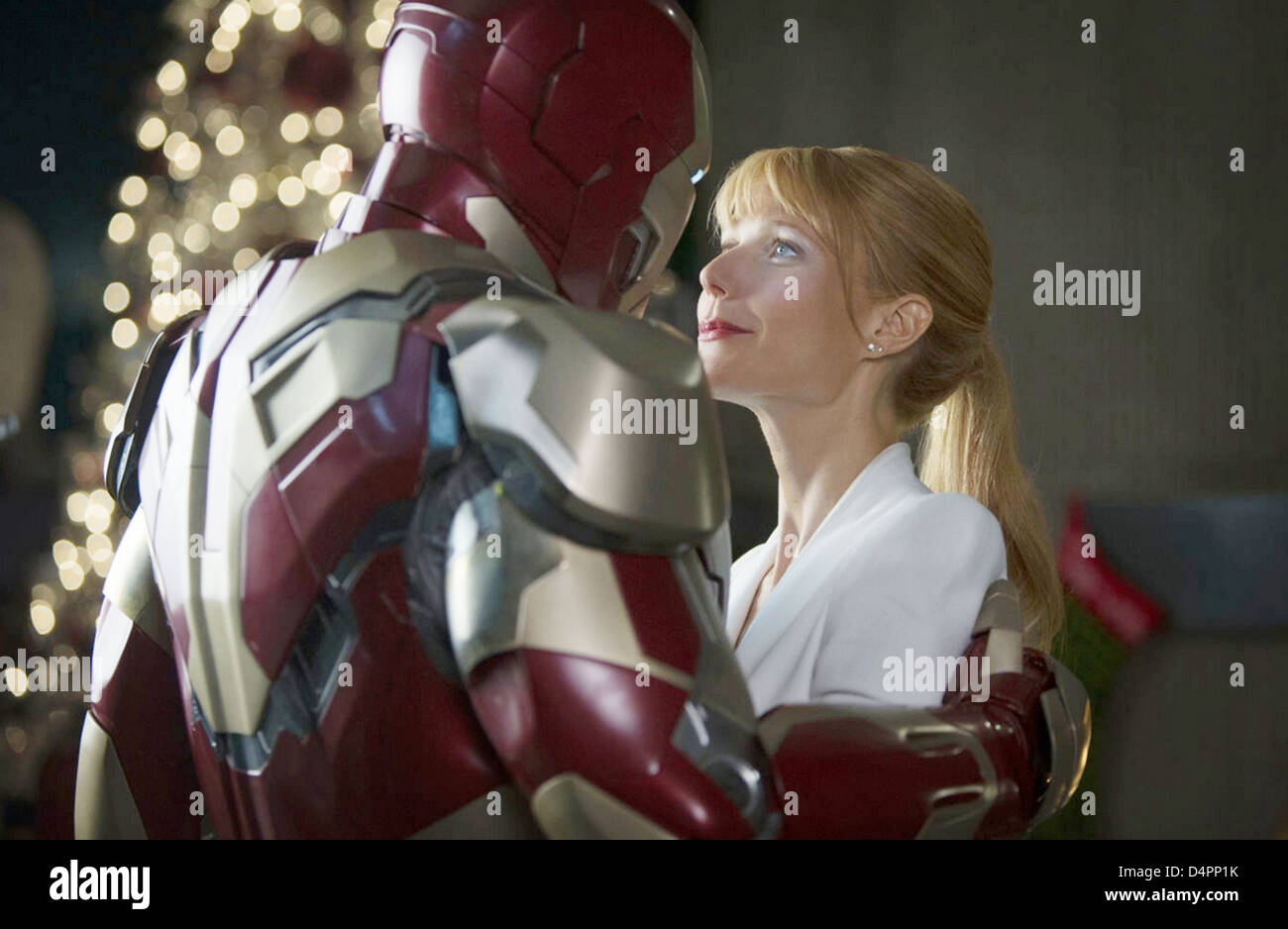 IRON MAN 3   2013 Marvel Studios/Walt Dsiney Studios Motion Pictures film with Gwyneth Paltrow and Robert Downey Jnr Stock Photo