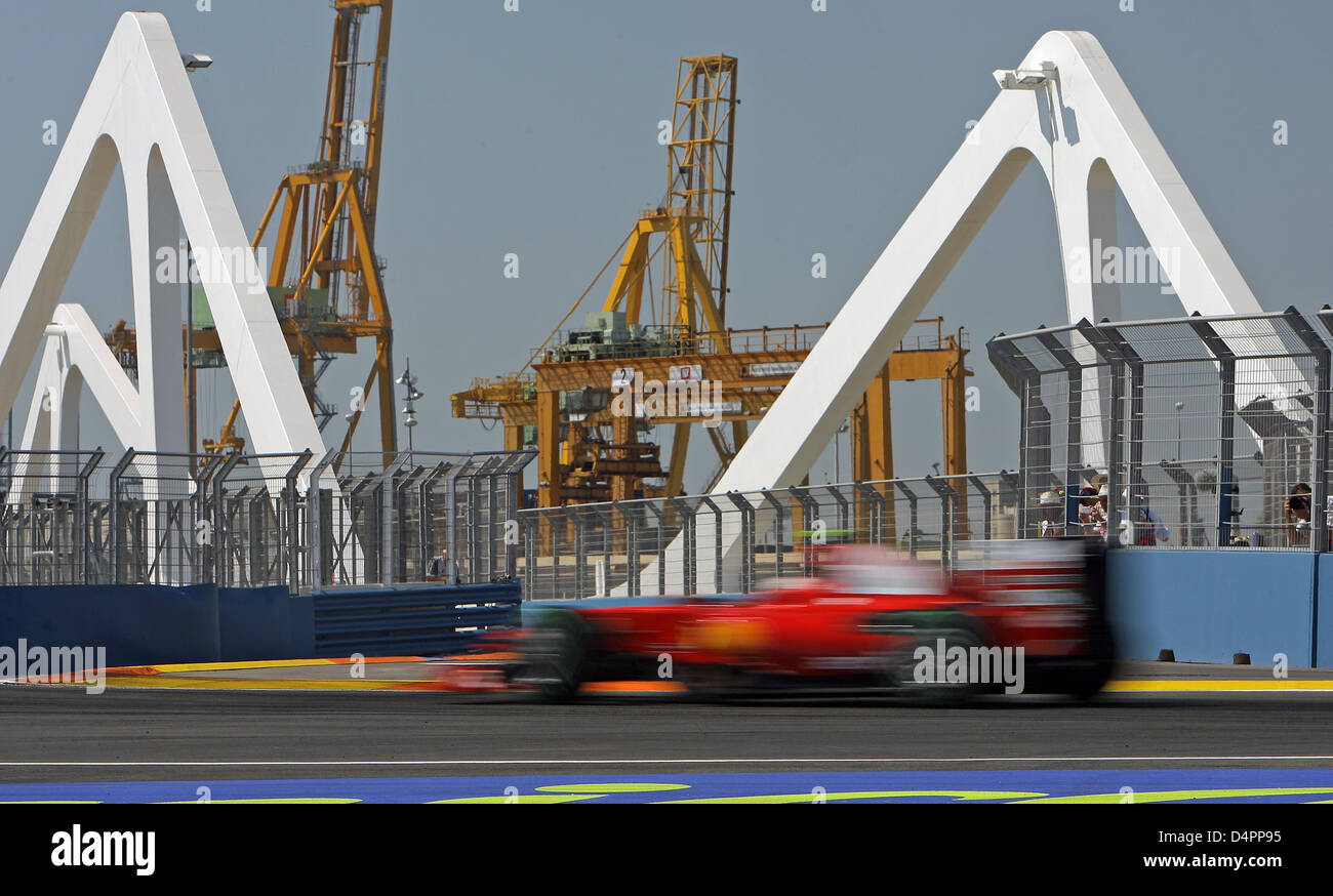Finnish Formula One driver Kimi Raikkonen of Scuderia Ferrari steers