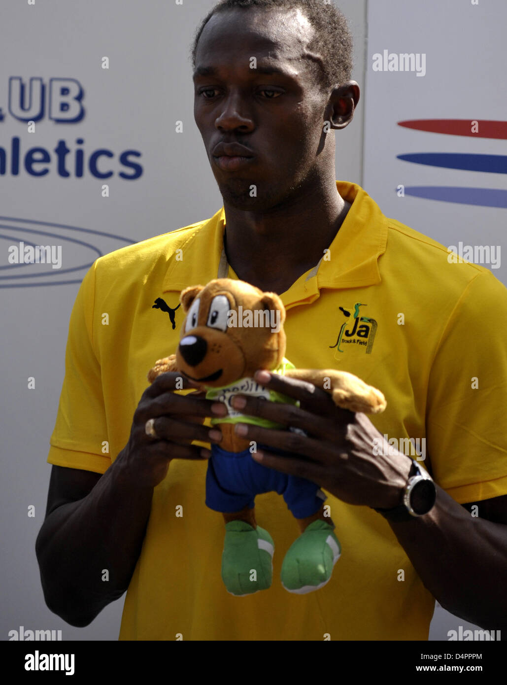 Jamaica?s sprinter Usain Bolt at the Champions Club during the 12th IAAF World Championships in Athletics Berlin 2009 in Berlin, Germany, 23 August 2009.  Photo: Hannibal Stock Photo