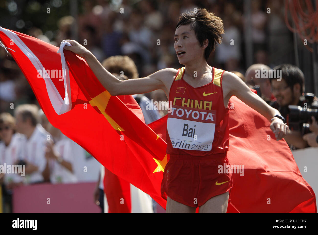China?s Xue Bai wins the gold medal in the Women's Marathon race at the ...