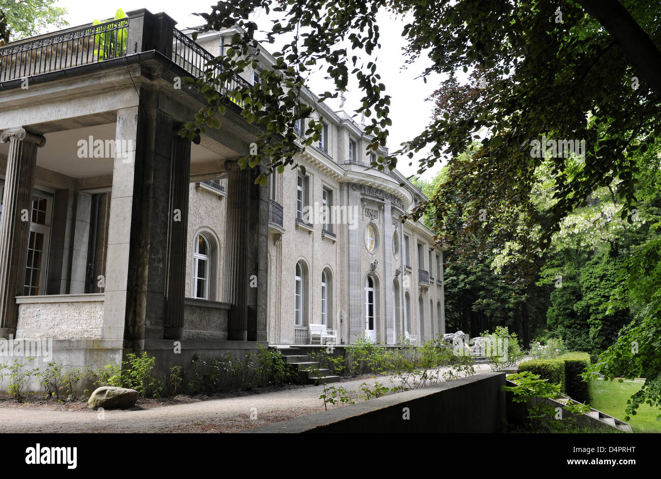 (dpa file) A file picture dated 27 May 2008 provides an exterior viewon the house where the Wannsee Conference was held in Berlin, Germany. On 20 January 1942, top-level Nazi regime officials met to agree on what was to become the so-called ?Final Solution?, the planned mass murder of eleven million Jews. Photo: Soeren Stache Stock Photo
