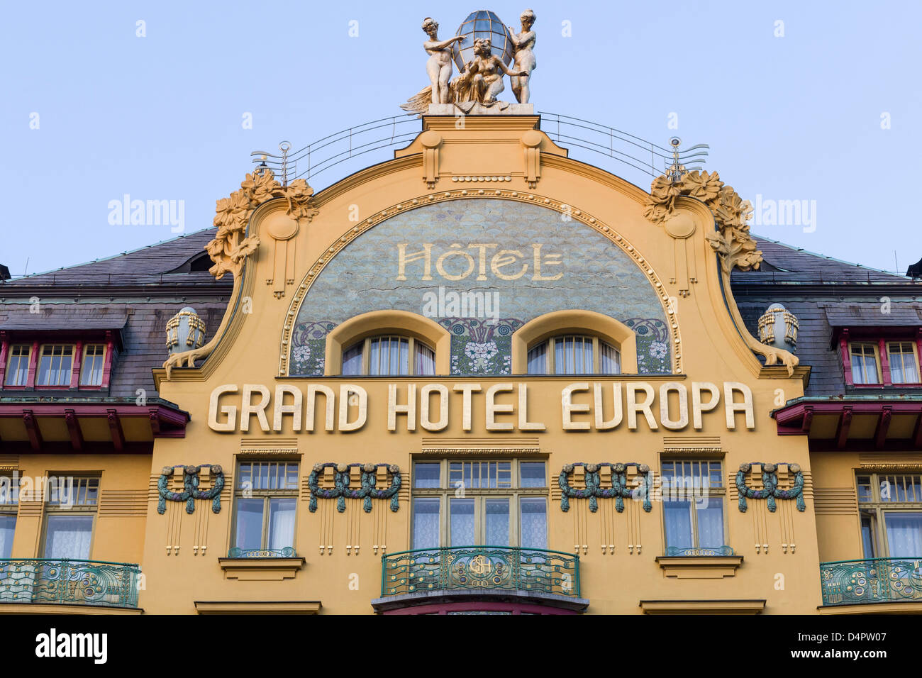 Czech Republic. Prague. Grand Hotel Europa Stock Photo Alamy