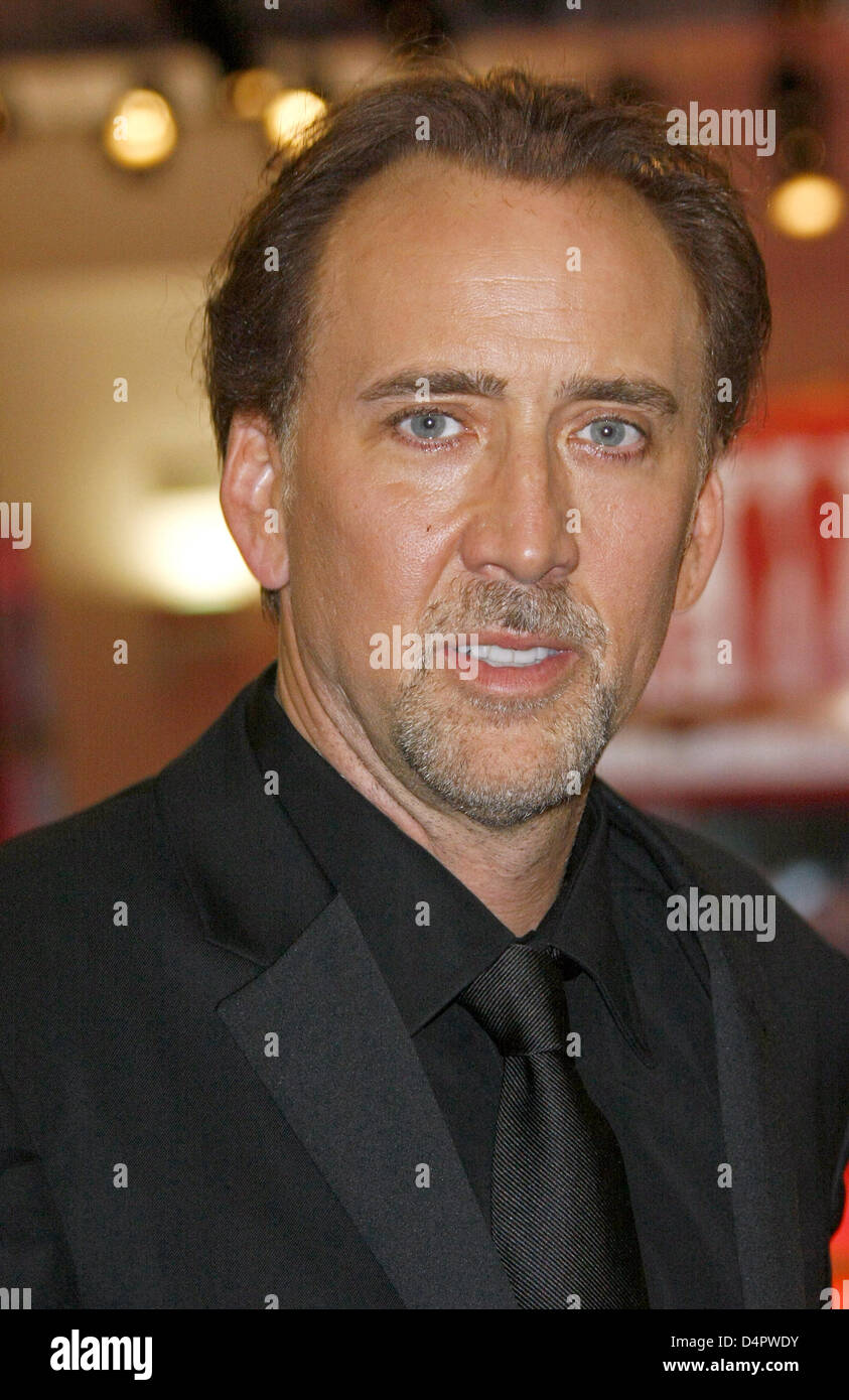 US actor Nicolas Cage arrives at the premiere of the film ?Bad Lieutenant: Port Of Call New Orleans? during the 2009 Venice Film Festival at Palazzo del Cinema in Venice, Italy, 04 September 2009. Photo: Hubert Boesl Stock Photo