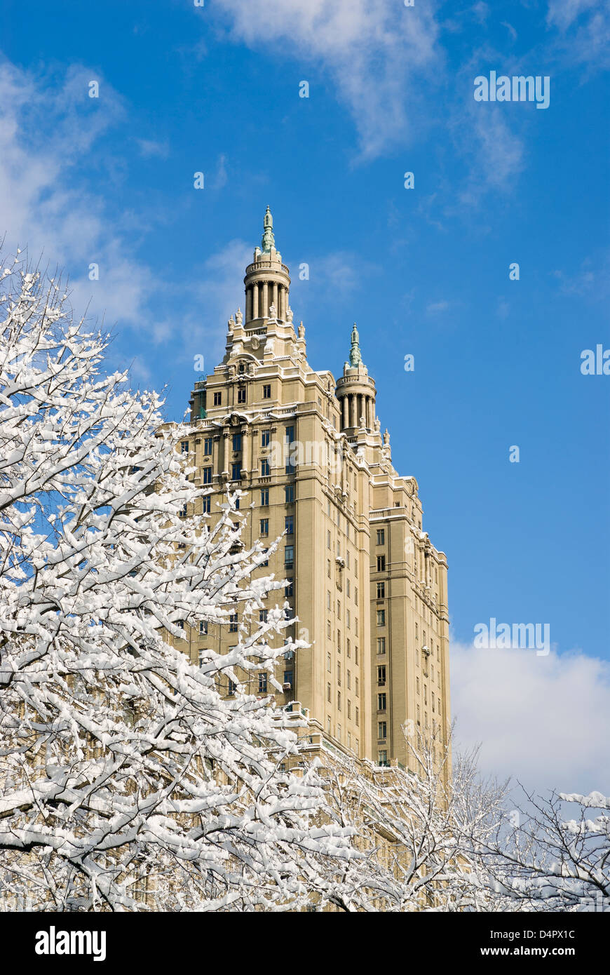 Winter New York San Remo Building New York City Stock Photo