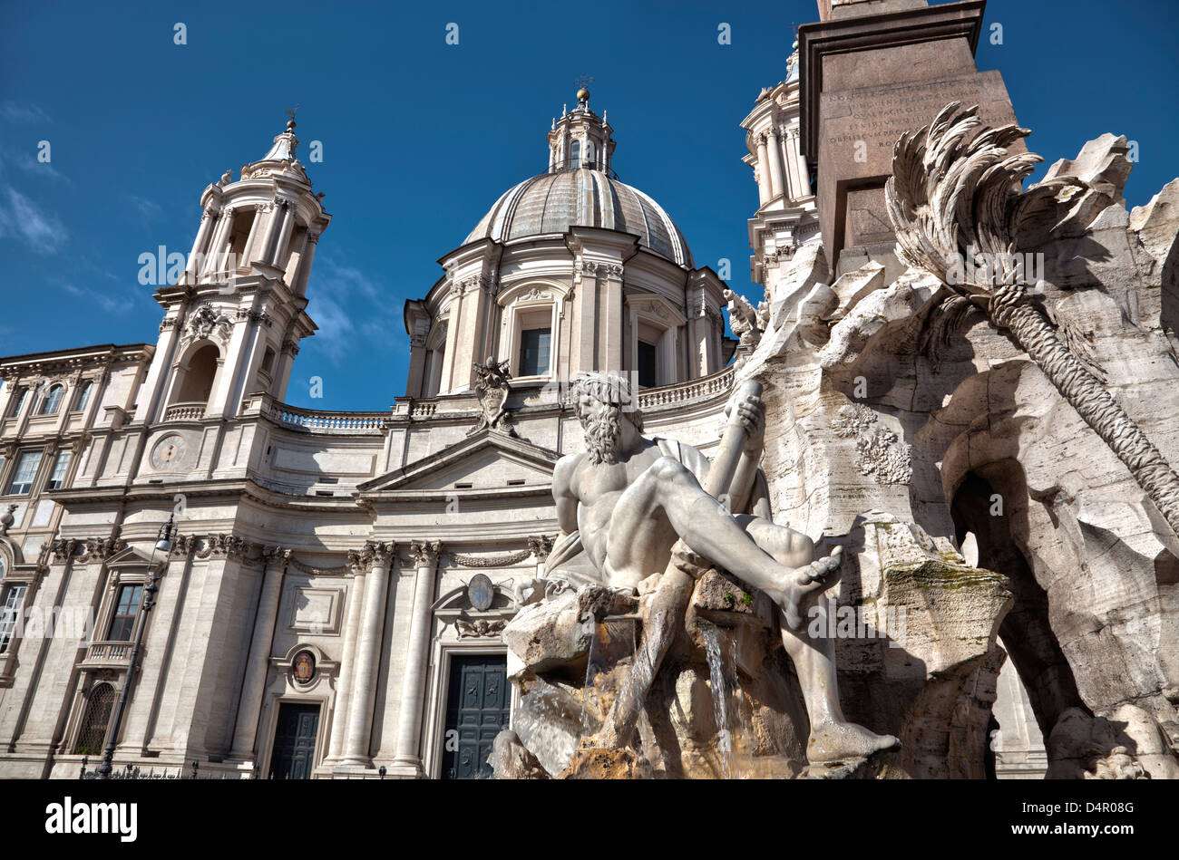 Piazza Navona in Rome, Italy Stock Photo