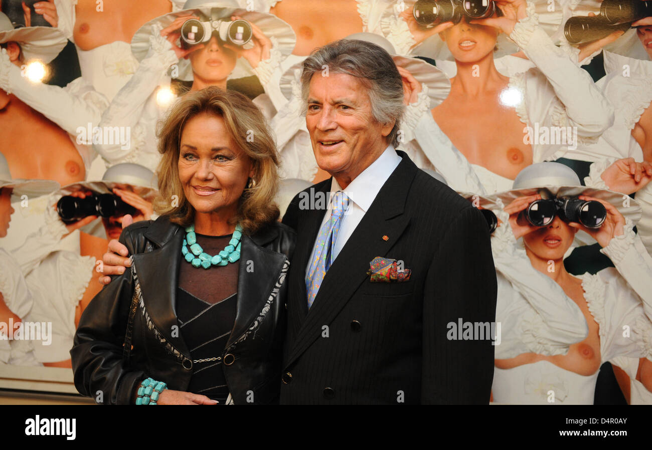 French actor Pierre Brice (R) and his wife Hella (L) arrive for the ...