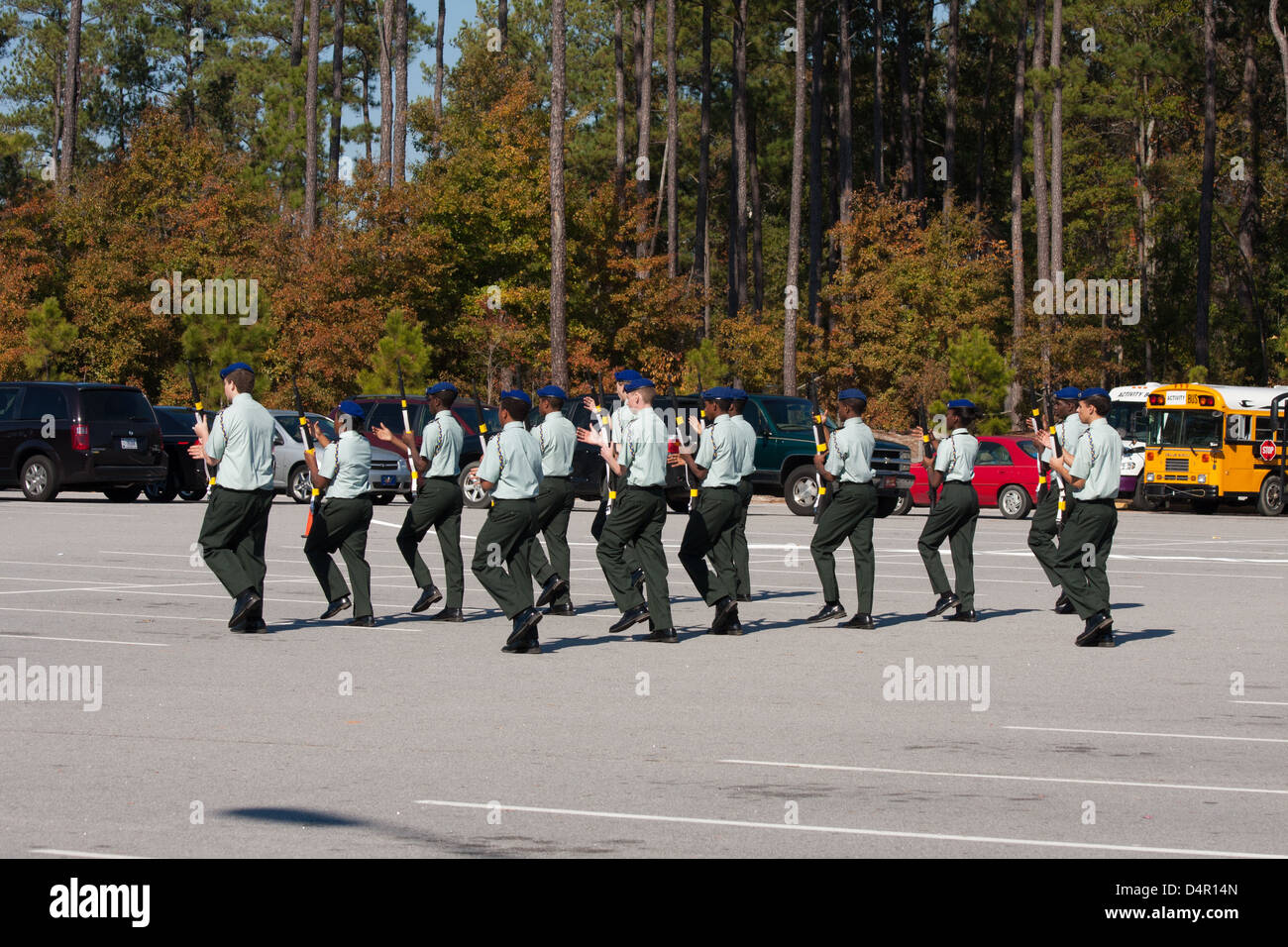 JROTC Platoon Drill With Weapon Competition Stock Photo Alamy