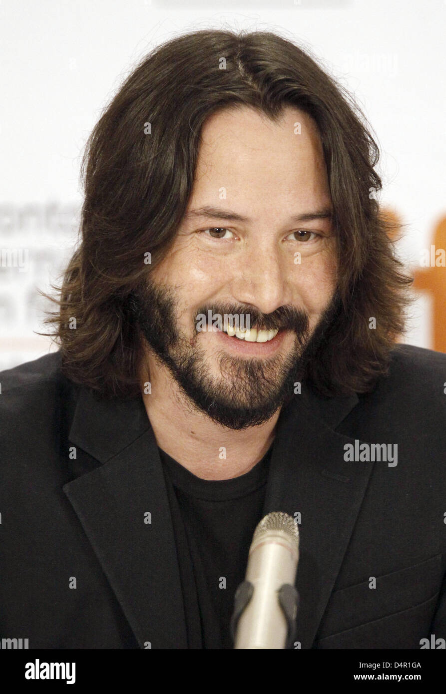 Canadian actor Keanu Reeves attends a press conference for the film
