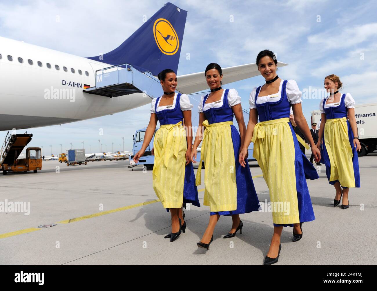 Lufthansa flight attendants in genuine hi-res stock photography and images  - Alamy