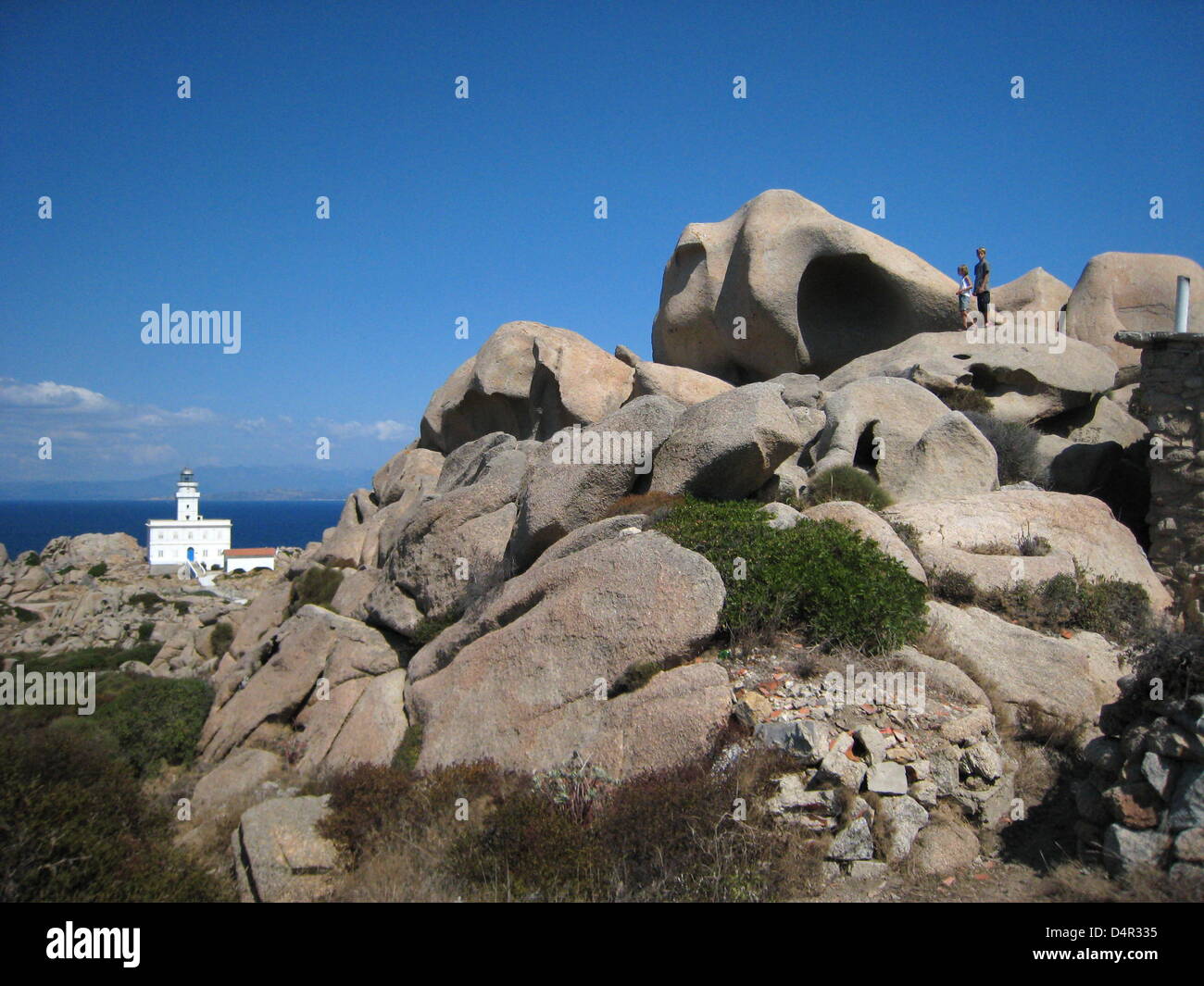 Bizarre granite rock formation and the northernmost point of Sardinia ...