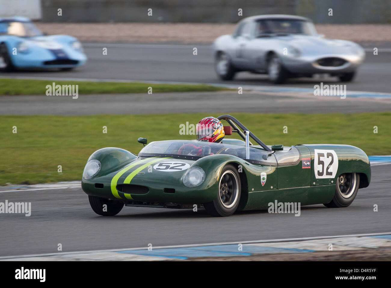 17.03.2013 Donington Park Derby England. Historic Sports Car Club 80th Anniversary Meeting. HSCC Guards Trophy Car Championship #52 Neil Daws and George Daws - Merlyn 6A Stock Photo