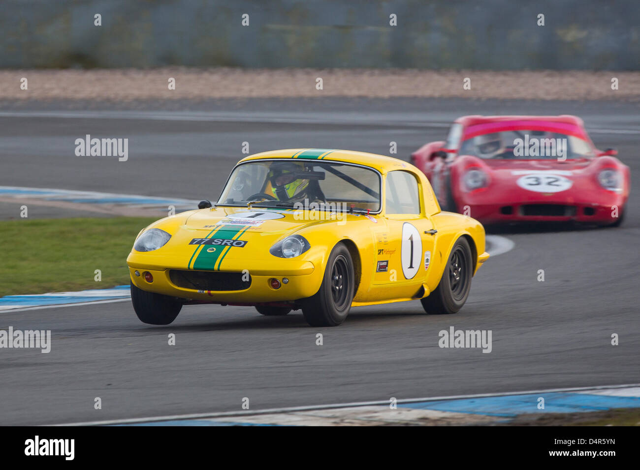 17.03.2013 Donington Park Derby England. Historic Sports Car Club 80th Anniversary Meeting. HSCC Guards Trophy Car Championship #1 Nick Fleming - Lotus Elan S1 Stock Photo