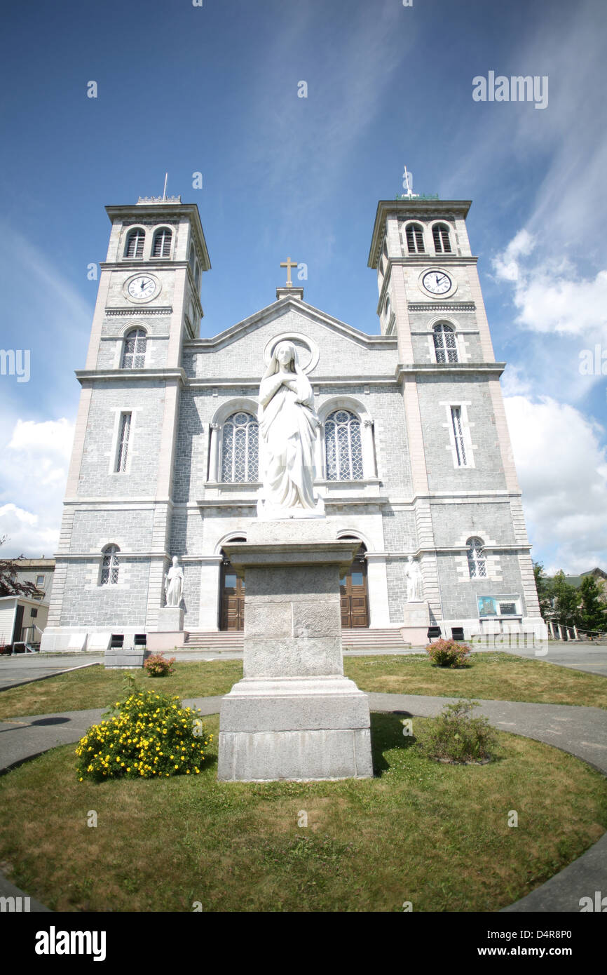 The Basilica-Cathedral of St. John the Baptist in St John's Newfoundland. Stock Photo