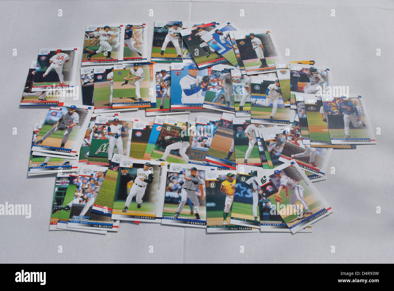 collection of baseball cards Stock Photo Alamy