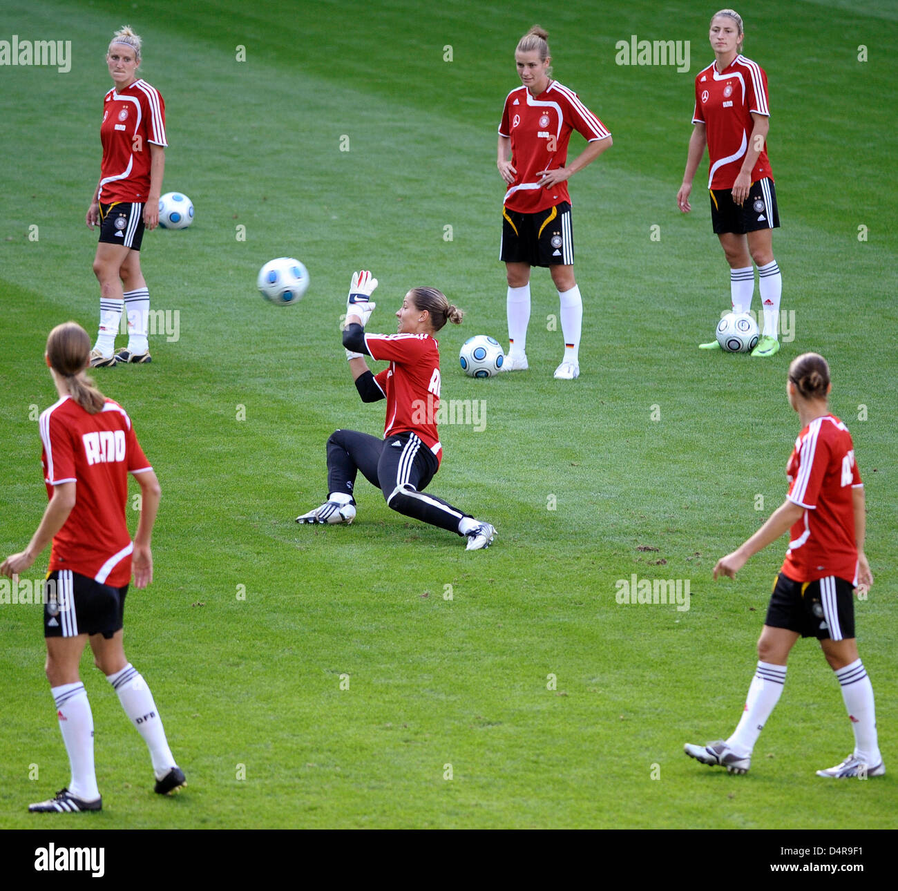 Players of the Germany?s women?s national soccer team, pictured during ...