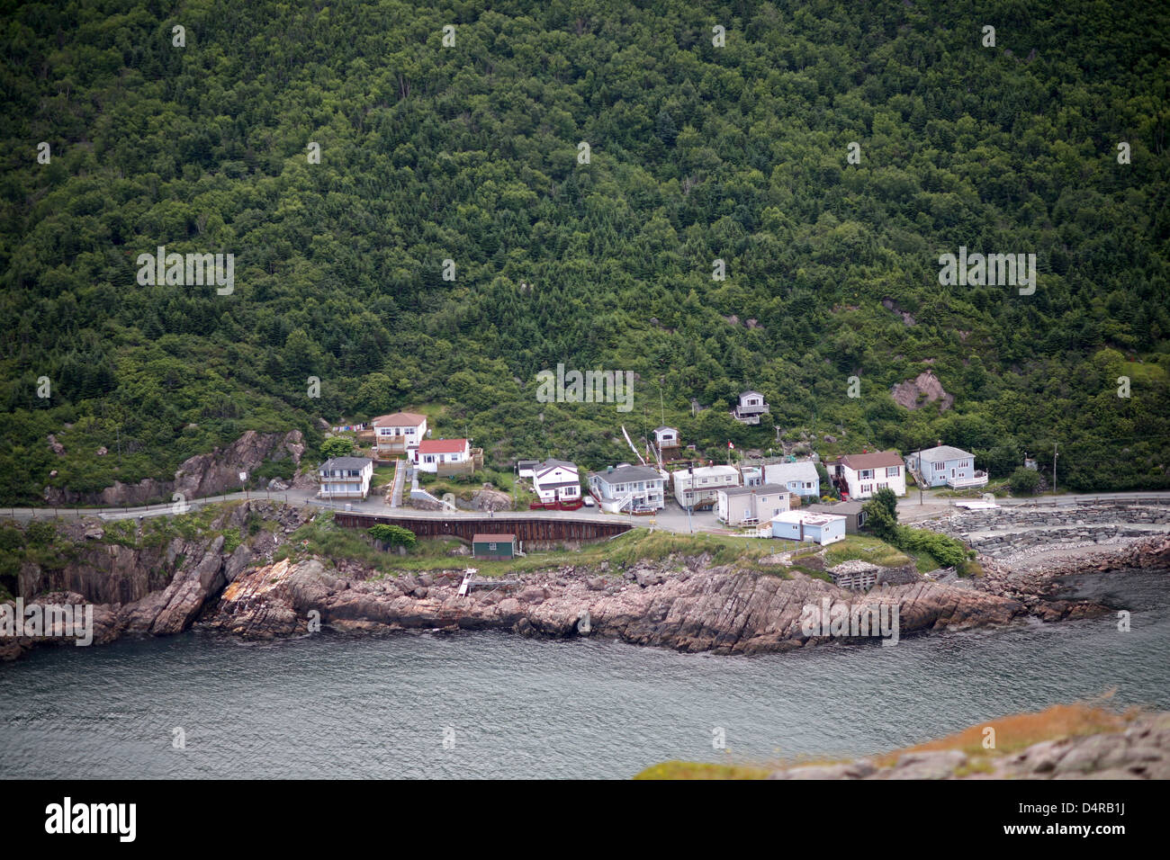 Fort Amherst is a small community within St. John's, Newfoundland. It is Located on the southern side of The Narrows, the entran Stock Photo
