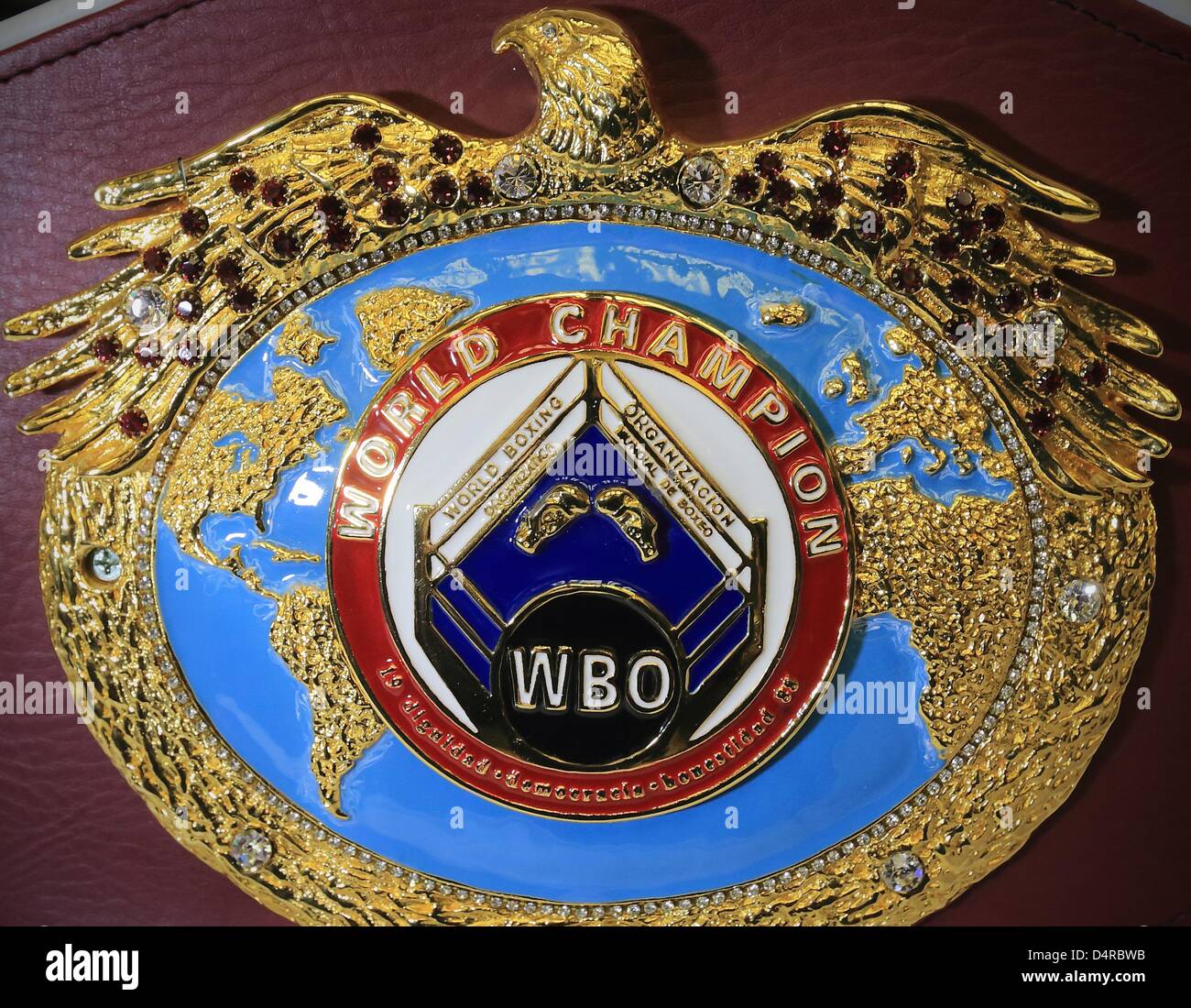 Wbo world championship belt pictured High Resolution Stock Photography