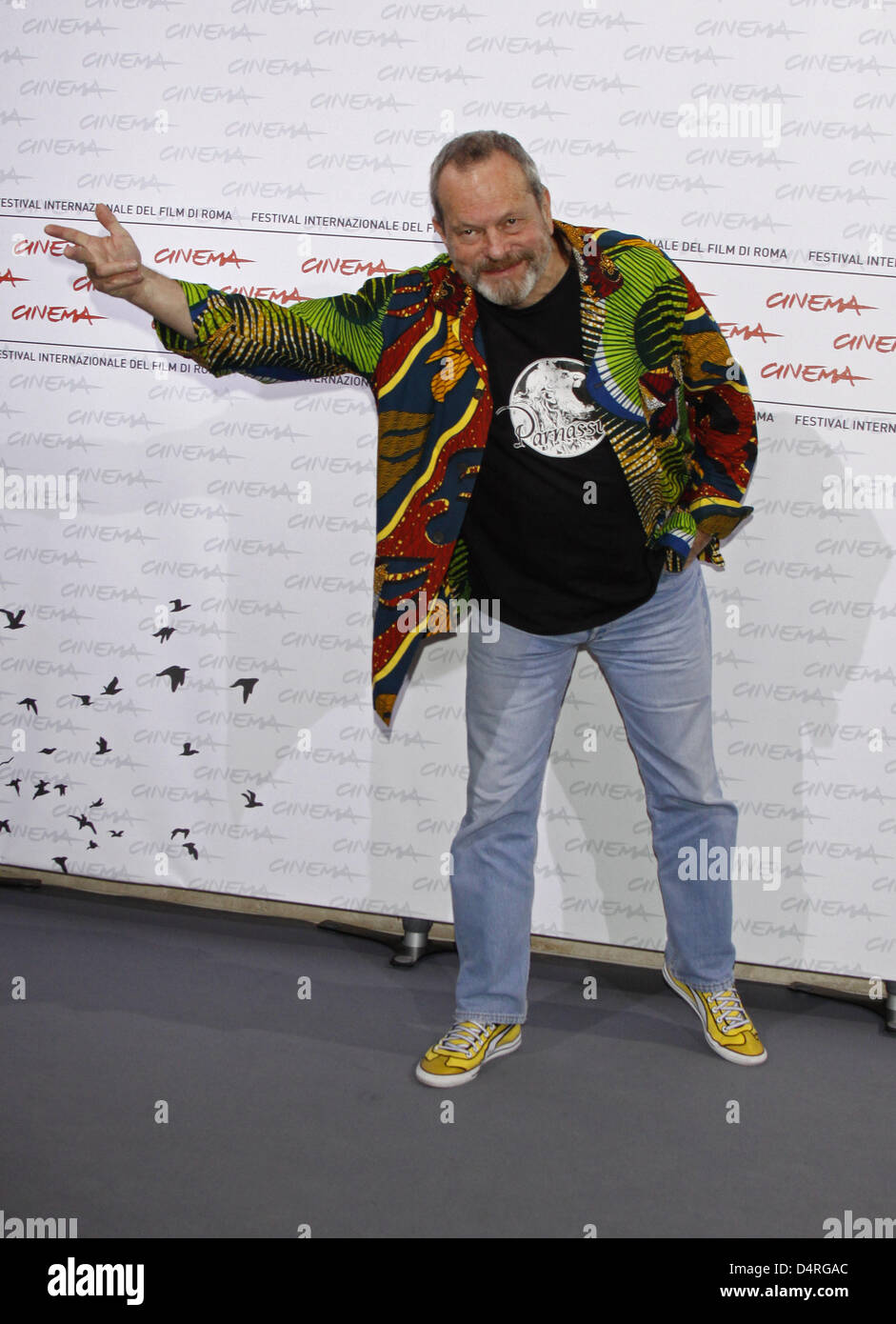 US director Terry Gilliam arrives for the photo call on the film ?The