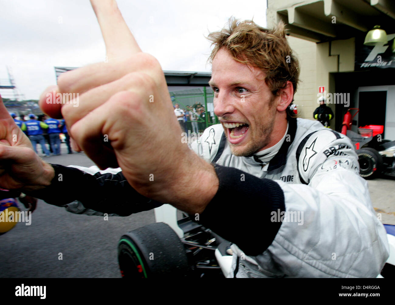 New World Champion British Formula One Driver Jenson Button Of Brawn GP ...