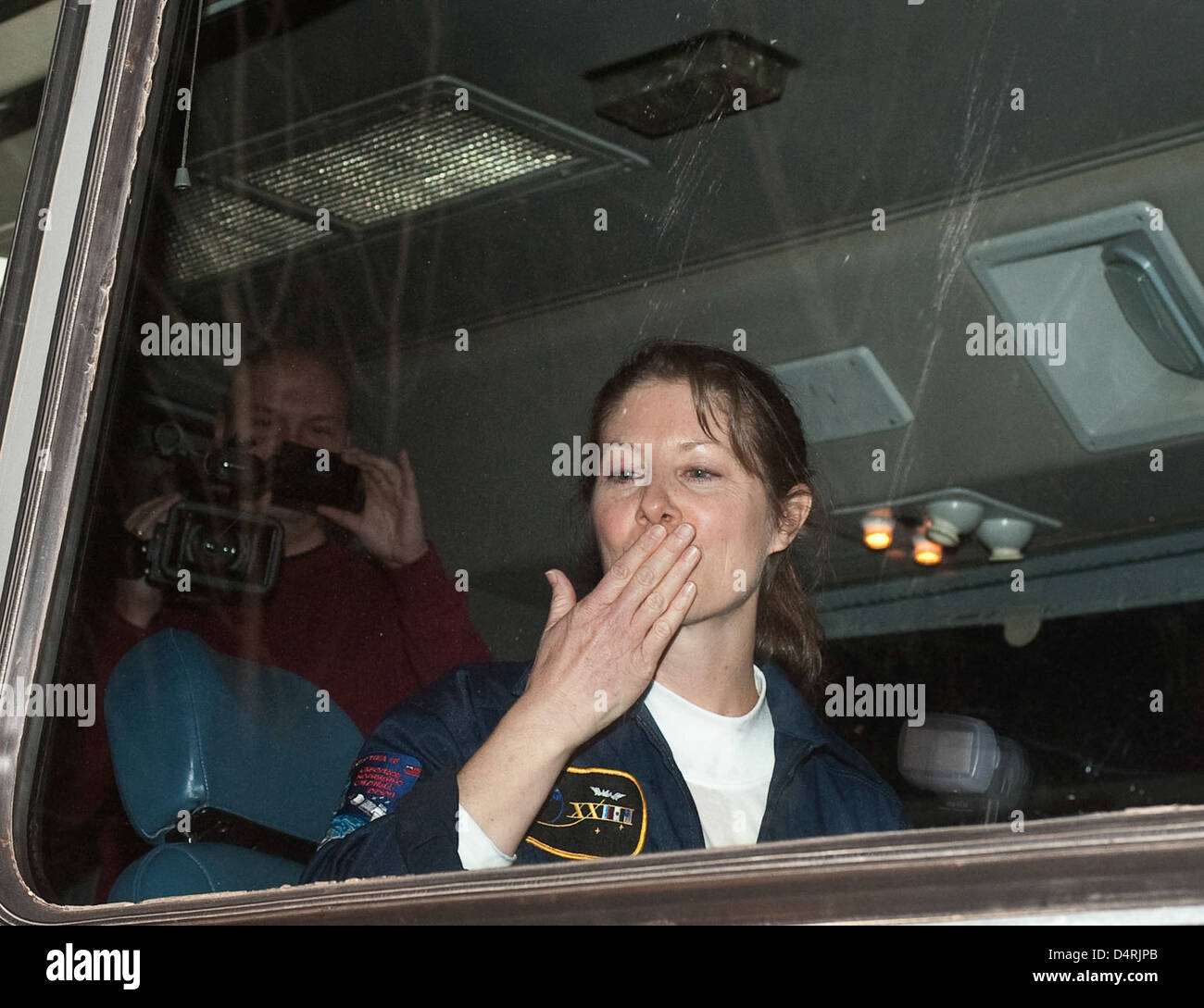 Expedition 23 launched from the Baikonur Cosmodrome in Kazakhstan on April 2, 2010. The crew, including NASA astronaut Tracy Caldwell Dyson, headed to the International Space Station for a long-duration mission focused on research and maintenance aboard the ISS. Stock Photo