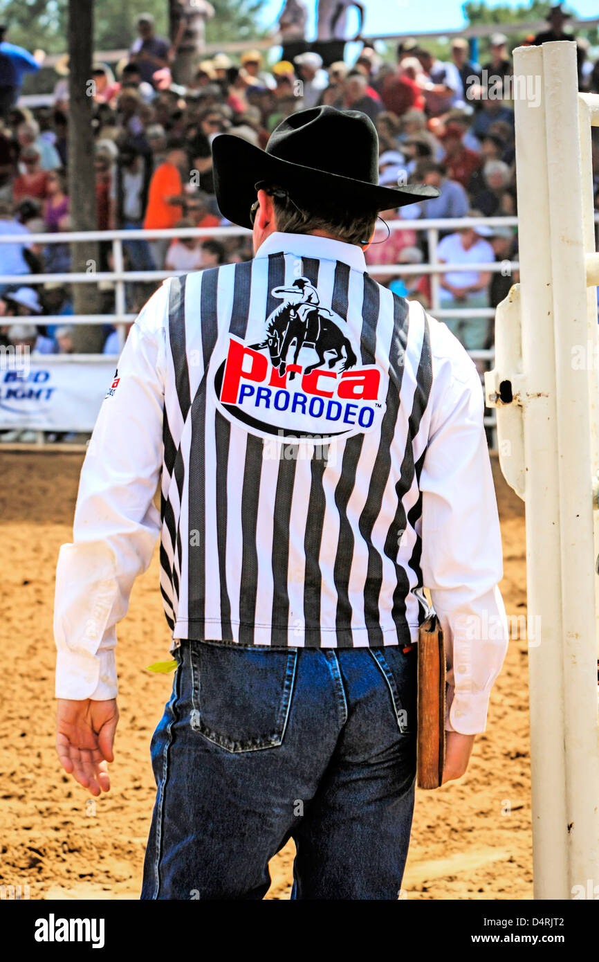 Cowboy judge at the Florida State 85th Championship Rodeo in Arcadia