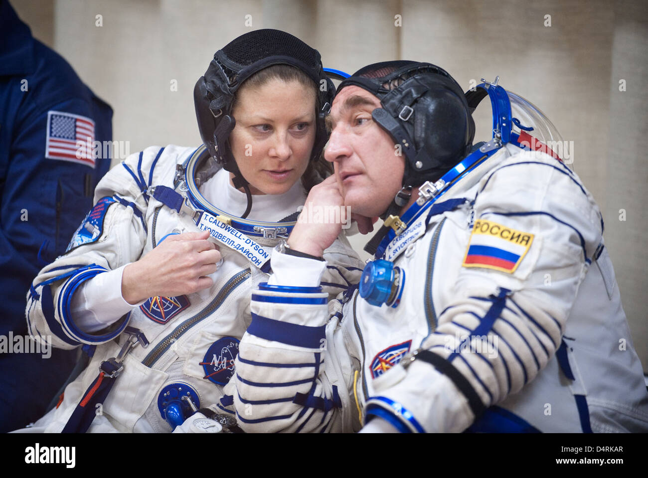 Expedition 23 crew, including cosmonaut Aleksandr Skvortsov, prepared ...