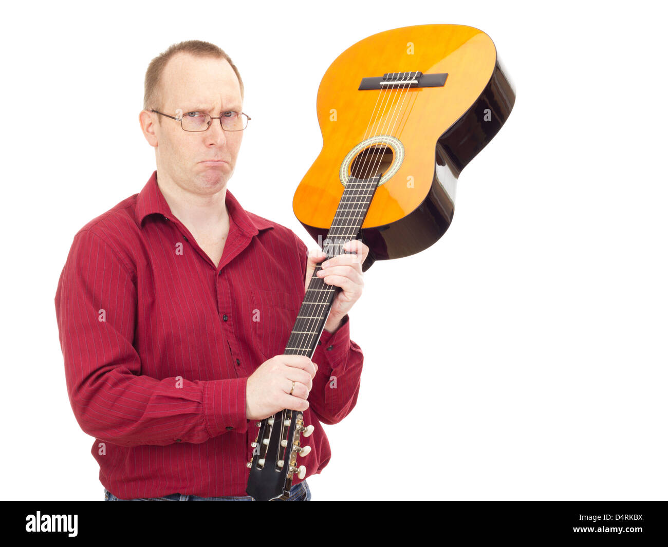 Man with guitar Stock Photo