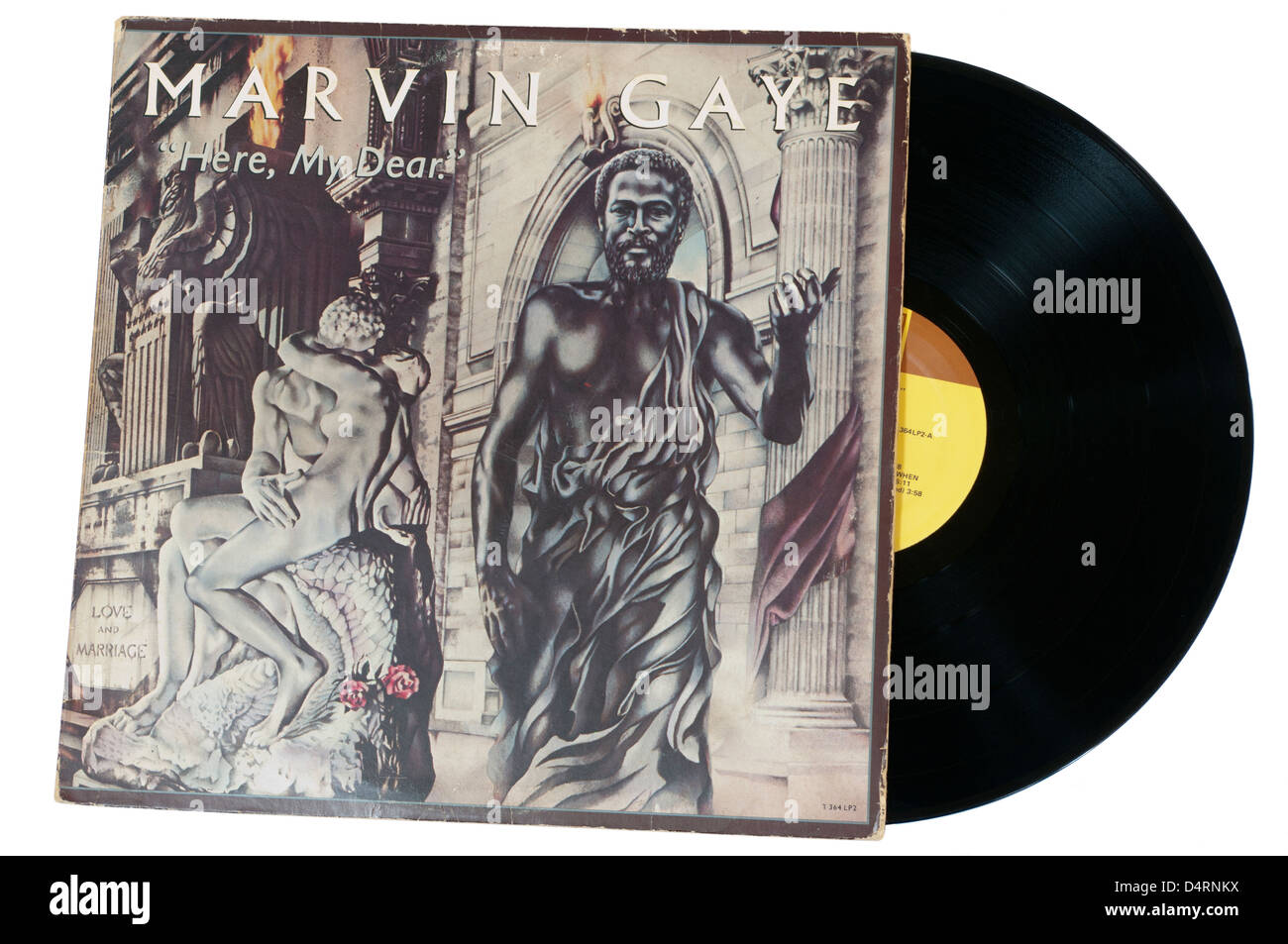 Marvin Gaye Here My Dear Vinyl Record LP Stock Photo