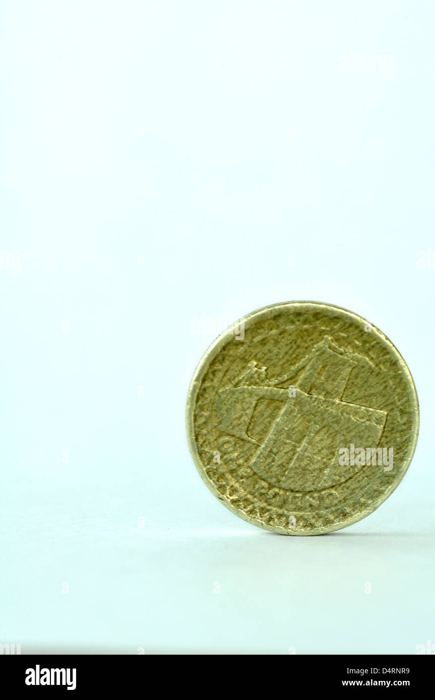 A one pound coin Stock Photo