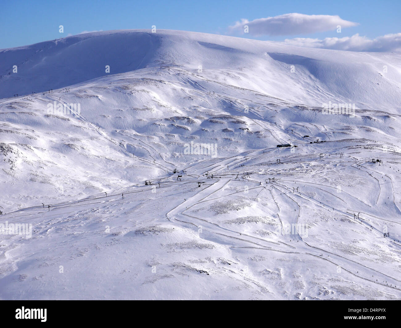 General view of Glenshee ski resort Sunny Side in Scotland Stock Photo