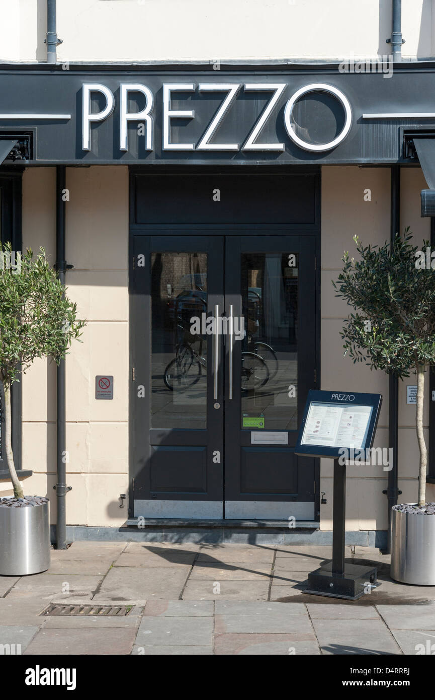 The Prezzo restaurant in Bridge Street Cambridge UK Stock Photo