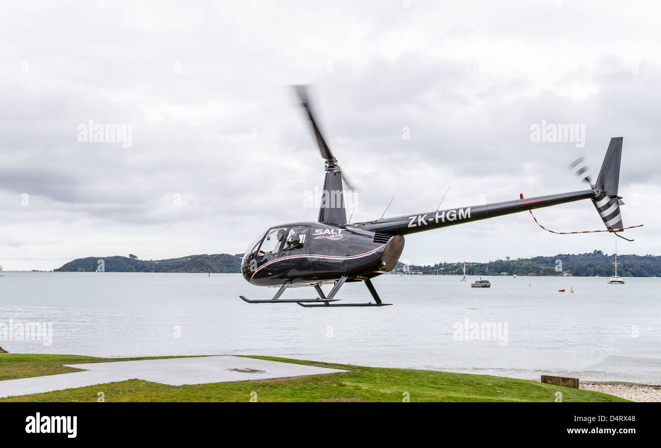 ZK-HGM New Zealand registration black Robinson Helicopter, R44 Raven II ...