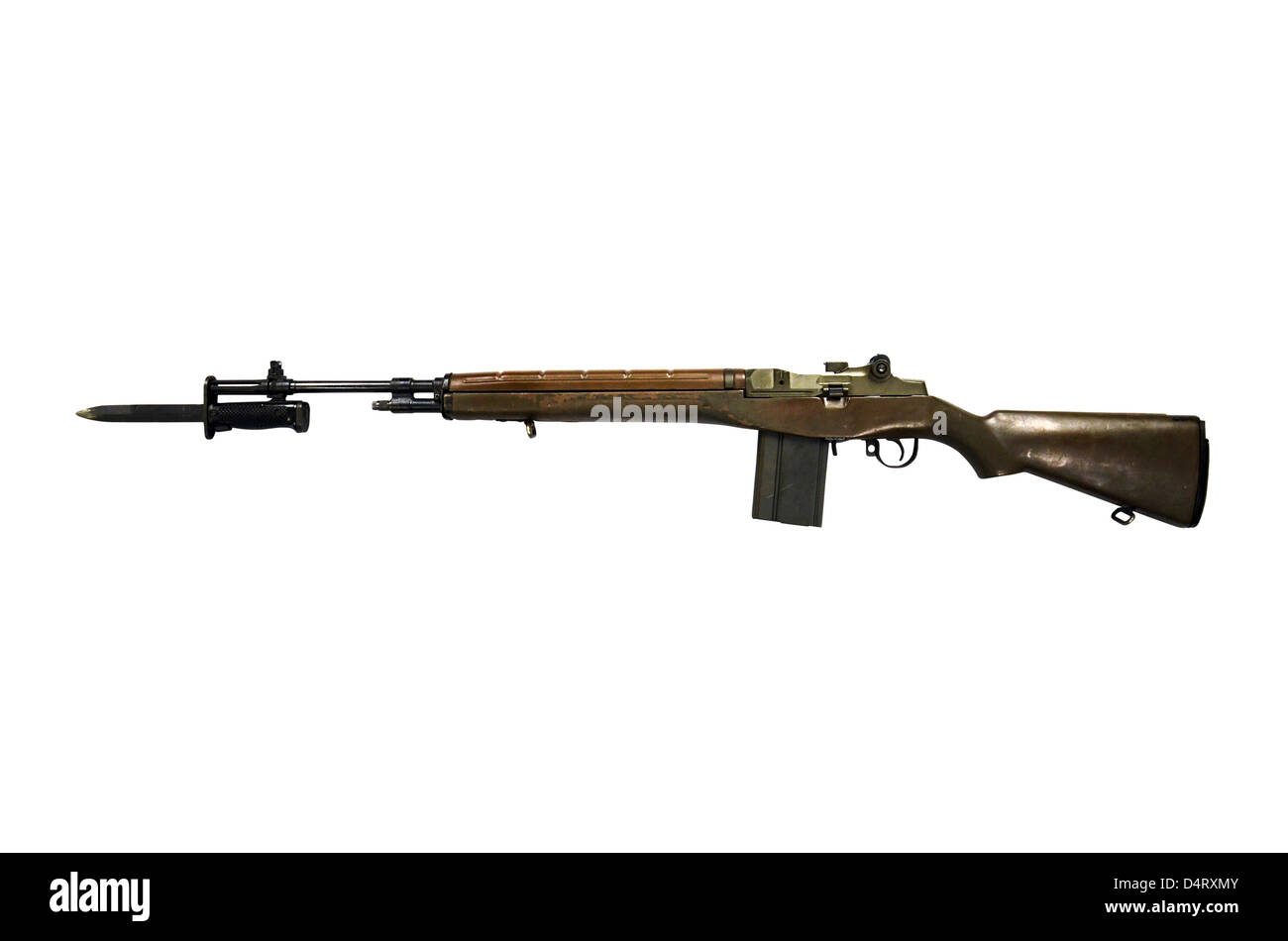 M14 rifle, developed from the M1 Garand. Stock Photo