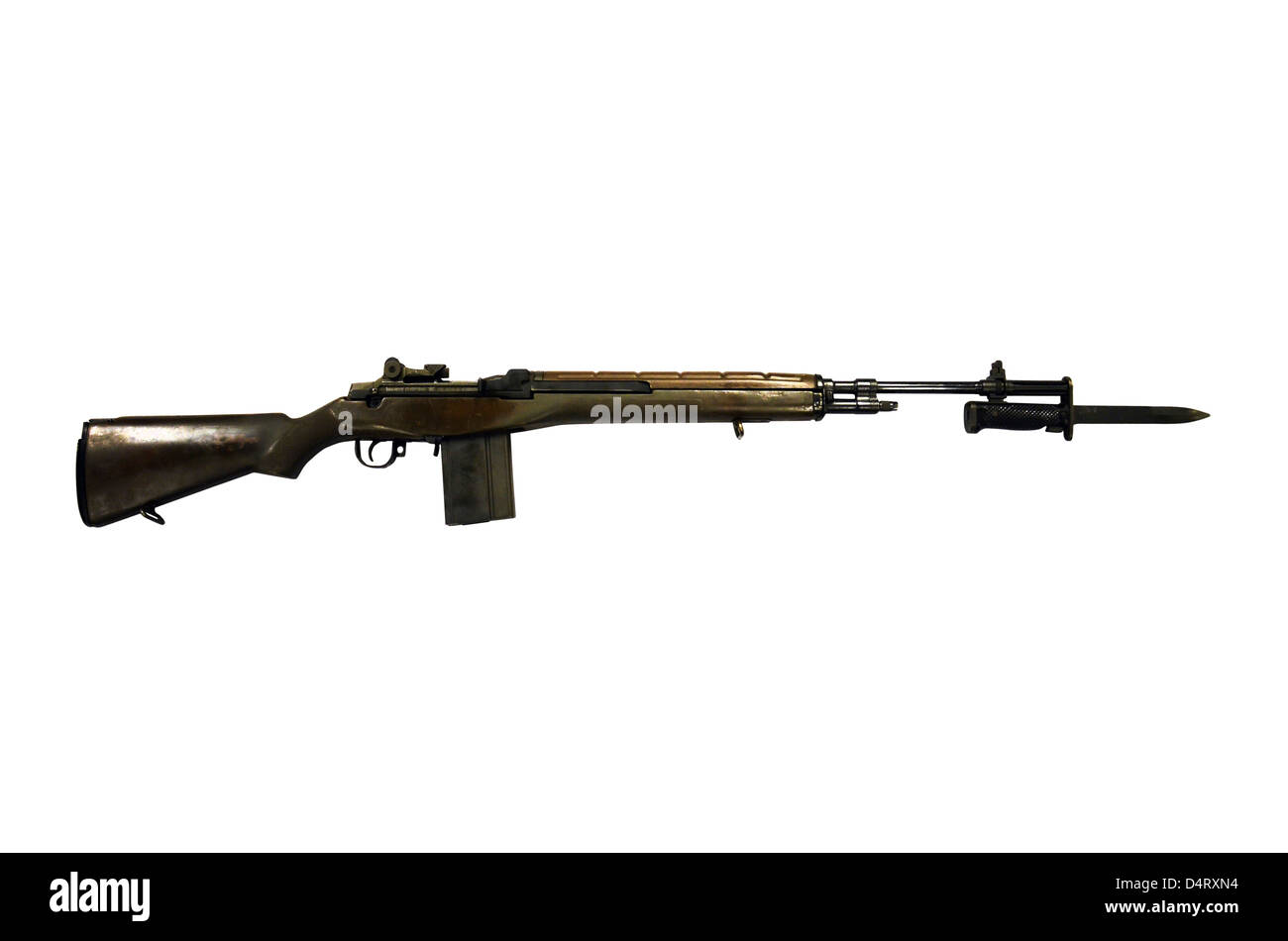 M14 rifle, developed from the M1 Garand. Stock Photo