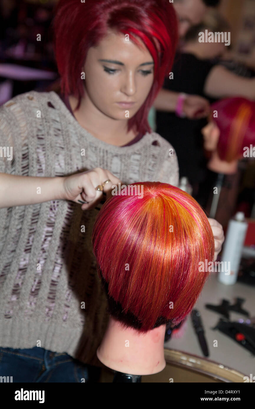 Blackpool, UK. 18th March, 2013. Models, Mannequin, Makeup artists