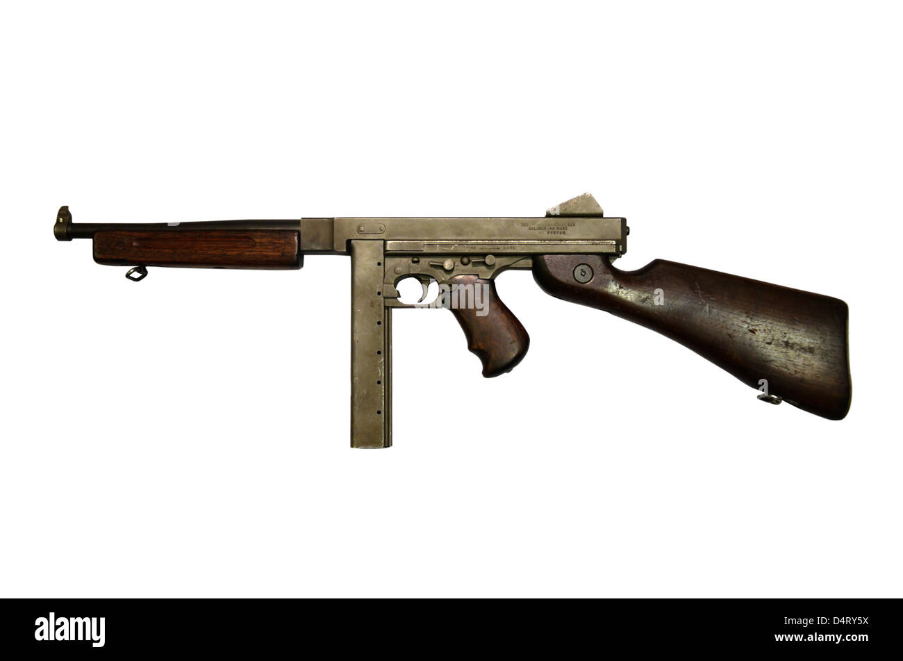 Thompson Model M1A1 submachine gun. Stock Photo