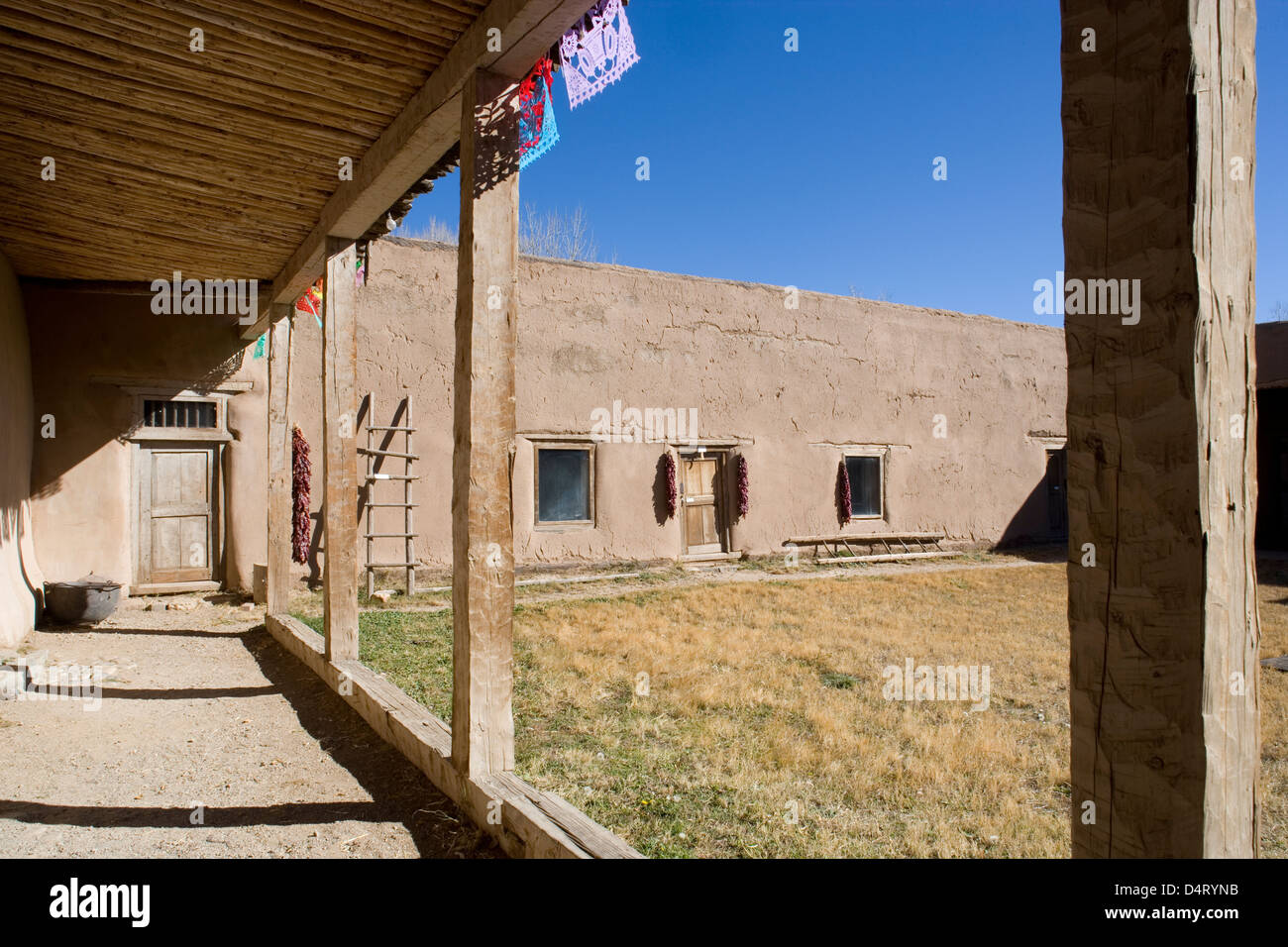 New Mexico Rancho de TaosLa Hacienda de los Martinez Stock Photo Alamy