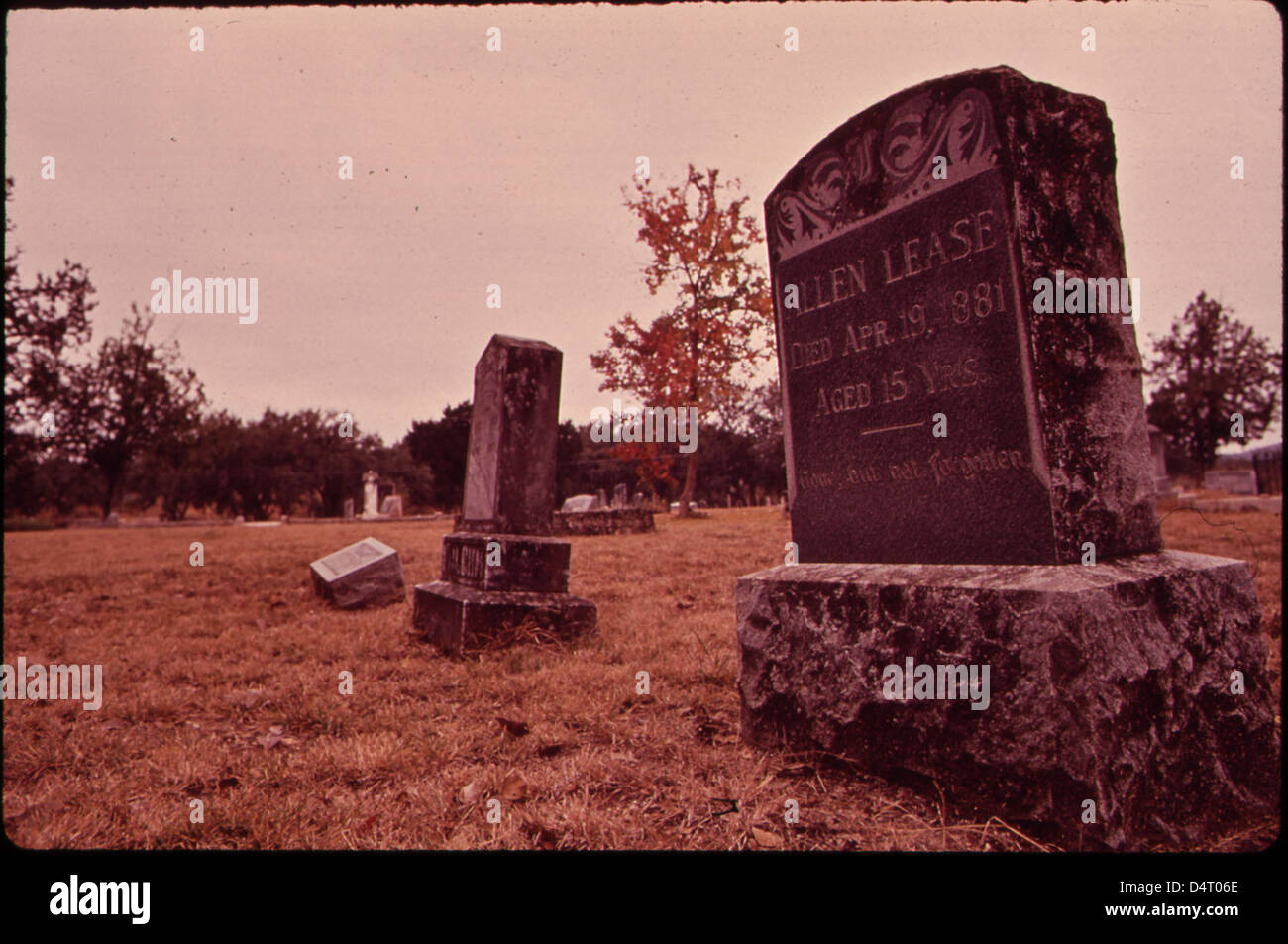 The Grave of Allen Lease, a Young Boy Killed by the Apaches during the