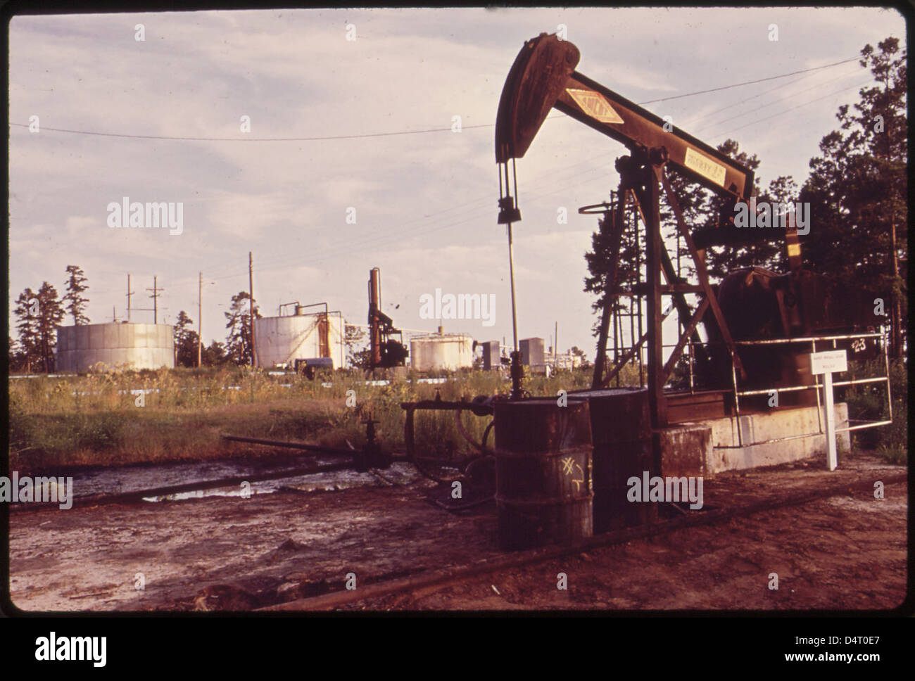A 1972 DOCUMERICA photo shows the Kimball Oil Field, illustrating the ...