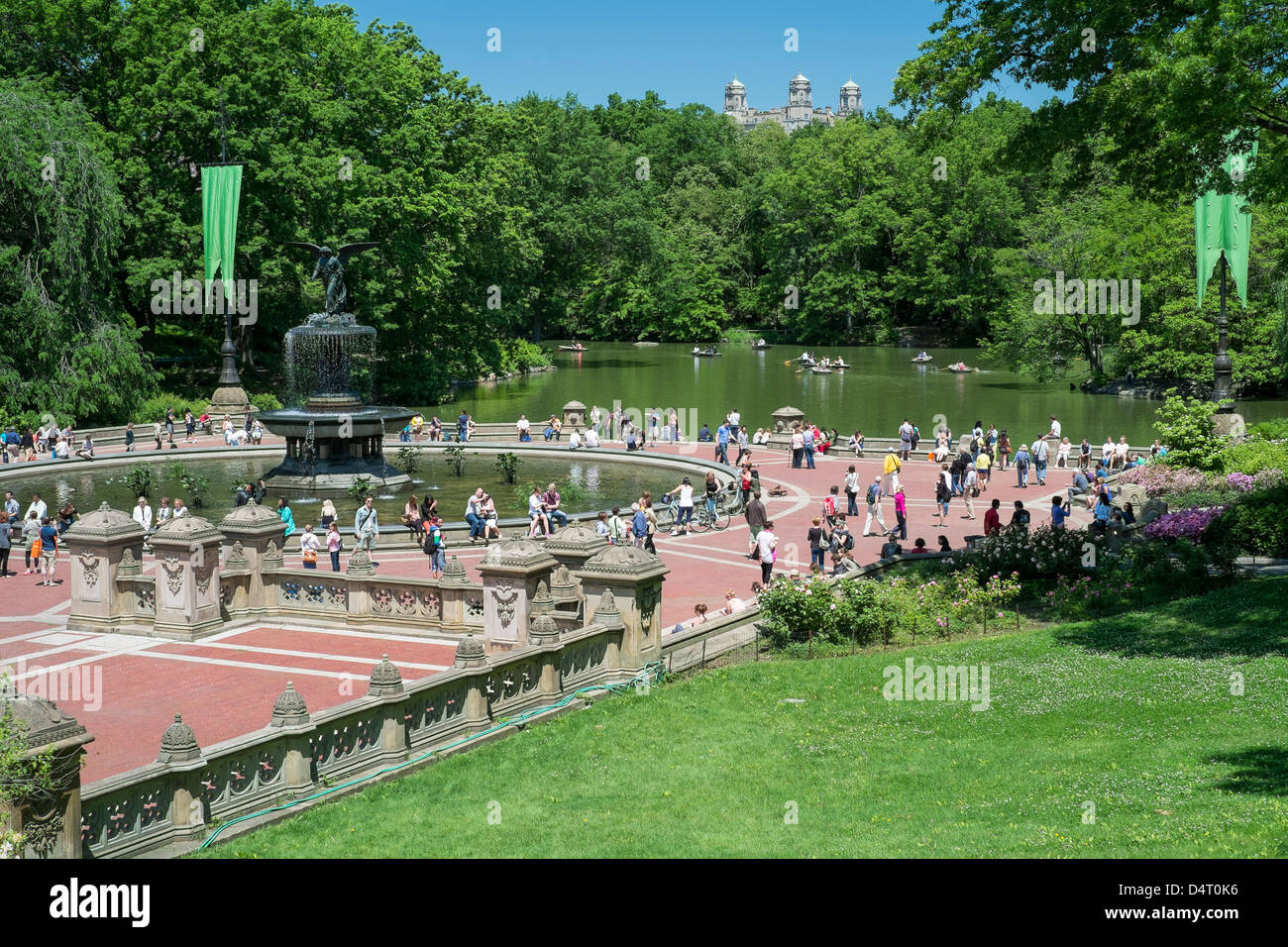 Bethesda Fountain New York Central Park Stock Photo